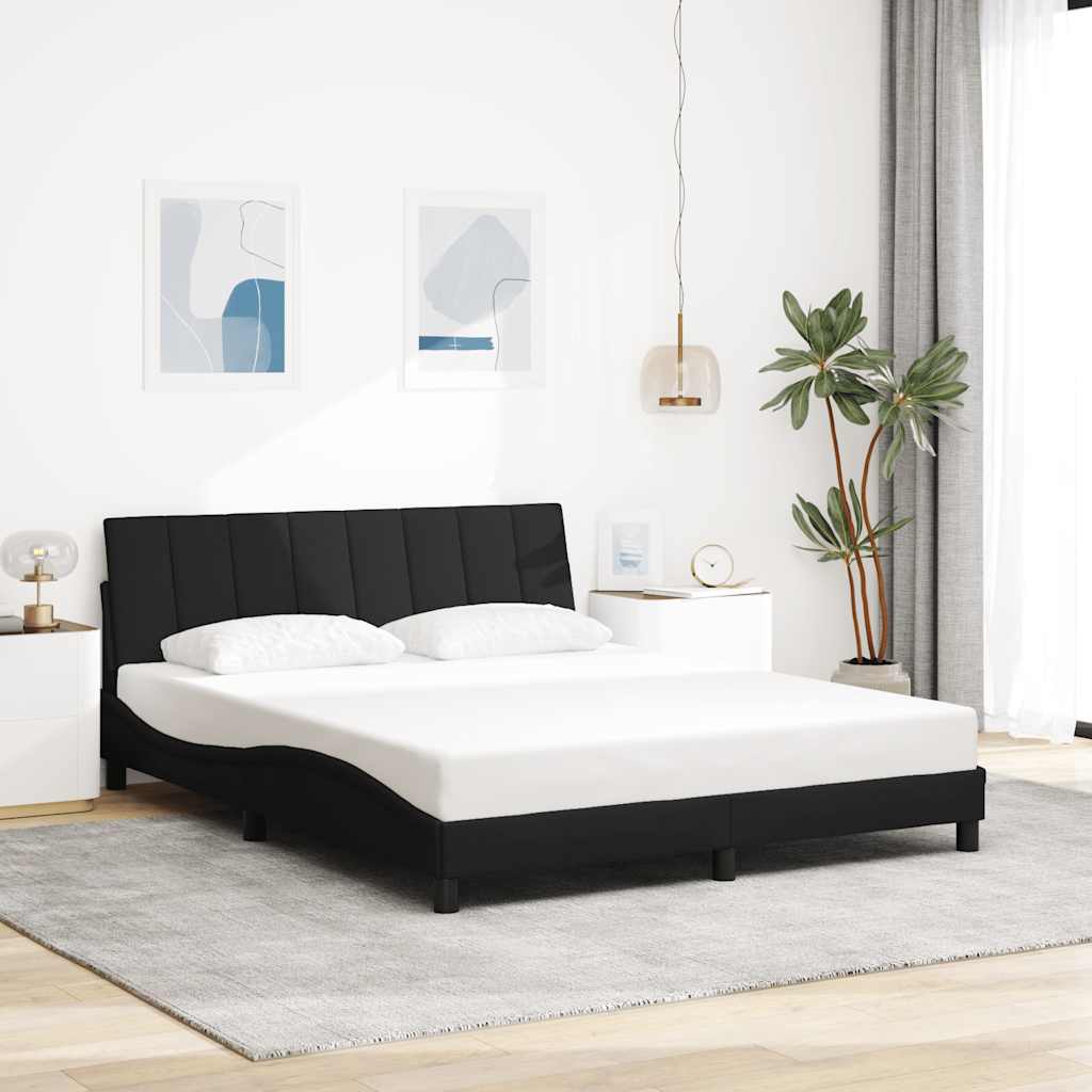 Cadre De Lit Sans Matelas Hanko Tissu