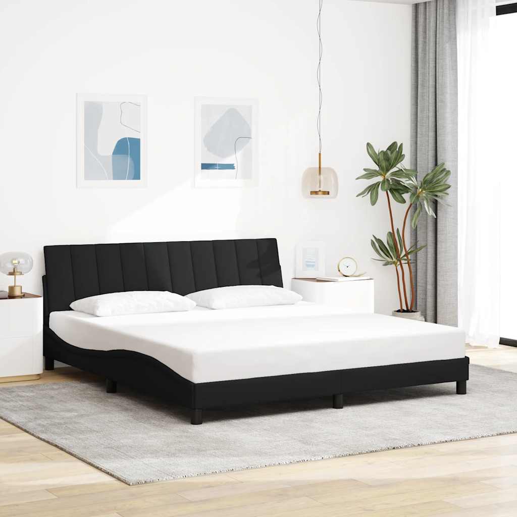 Cadre De Lit Sans Matelas Hanko Tissu
