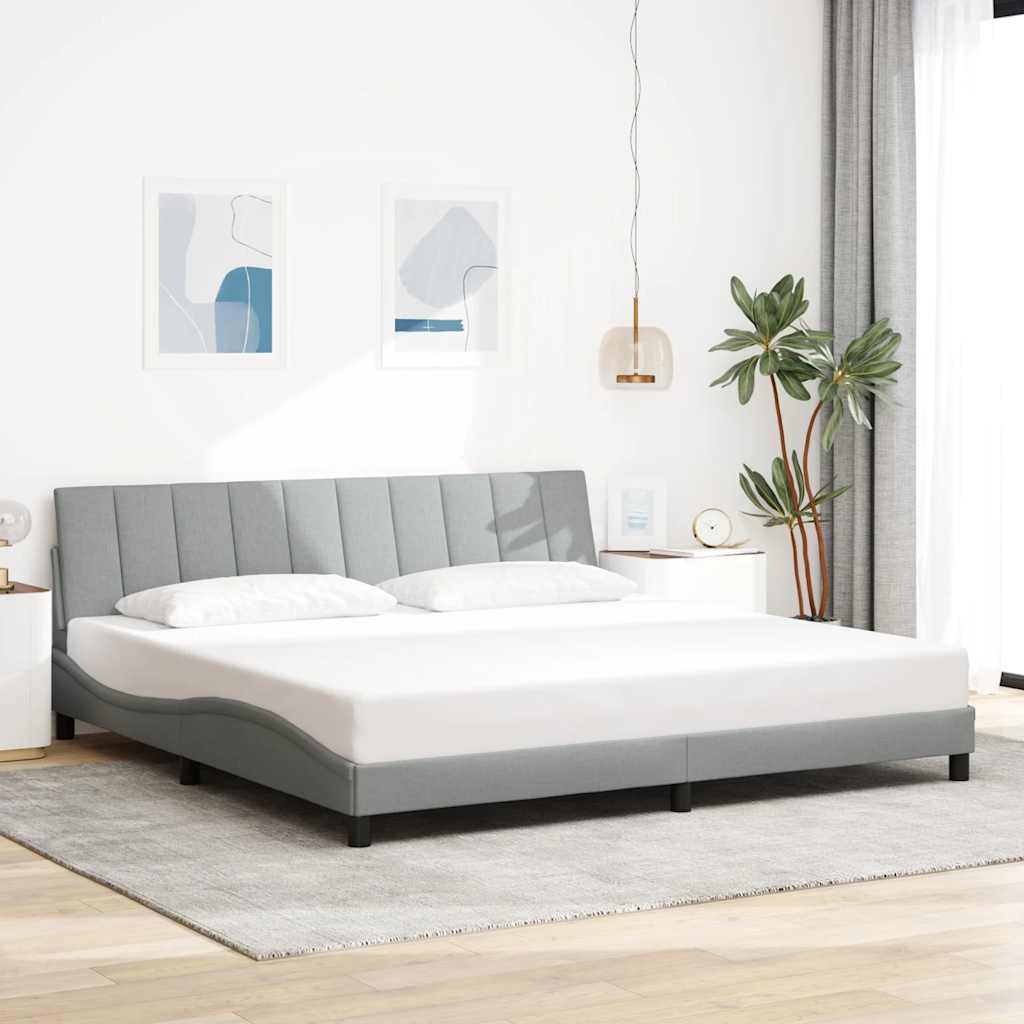 Cadre De Lit Sans Matelas Hanko Tissu