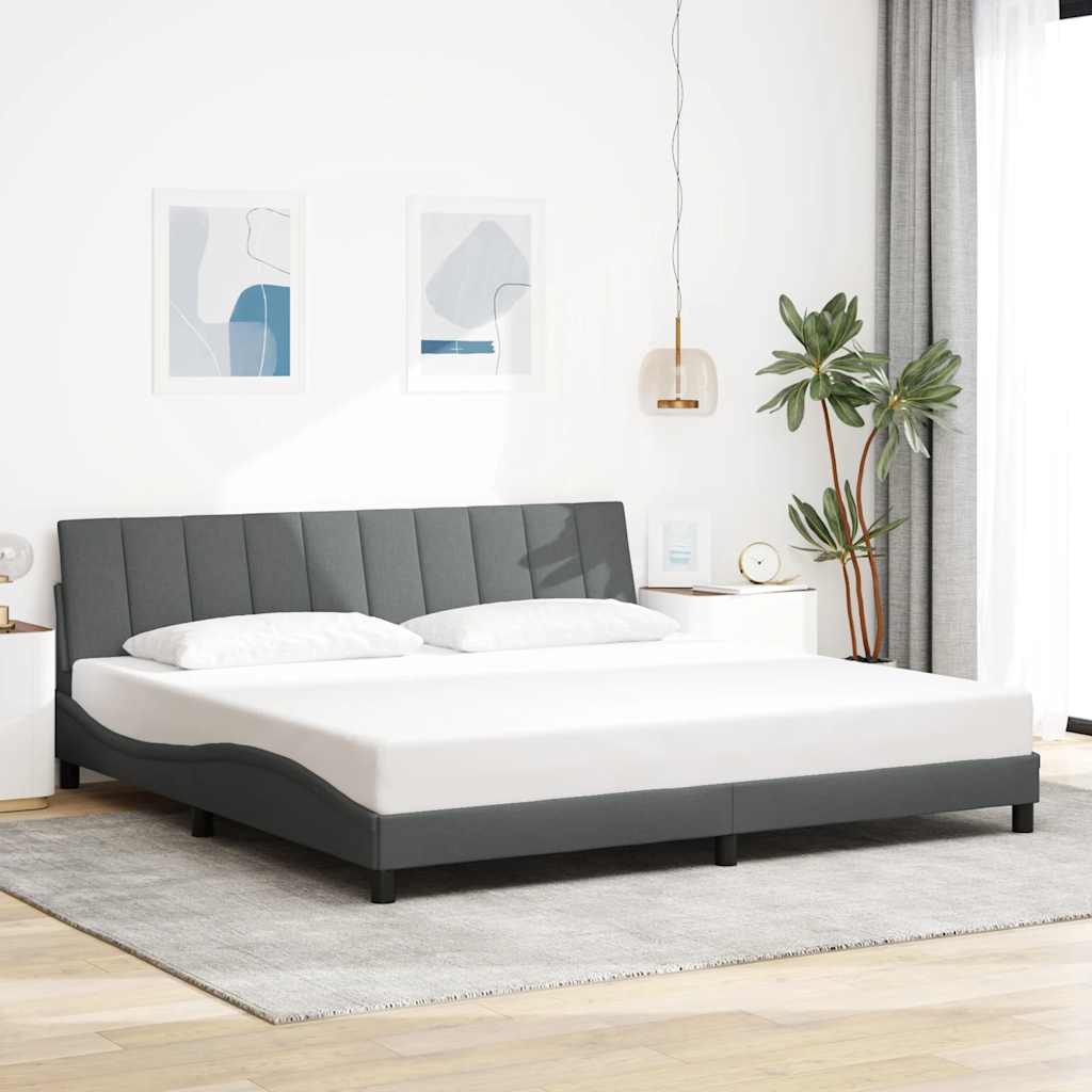 Cadre De Lit Sans Matelas Hanko Tissu