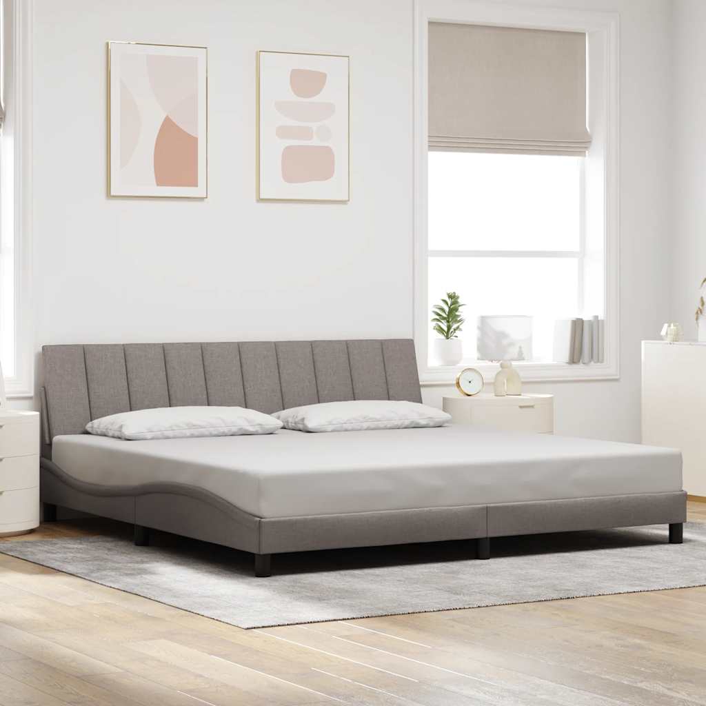 Cadre De Lit Sans Matelas Hanko Tissu