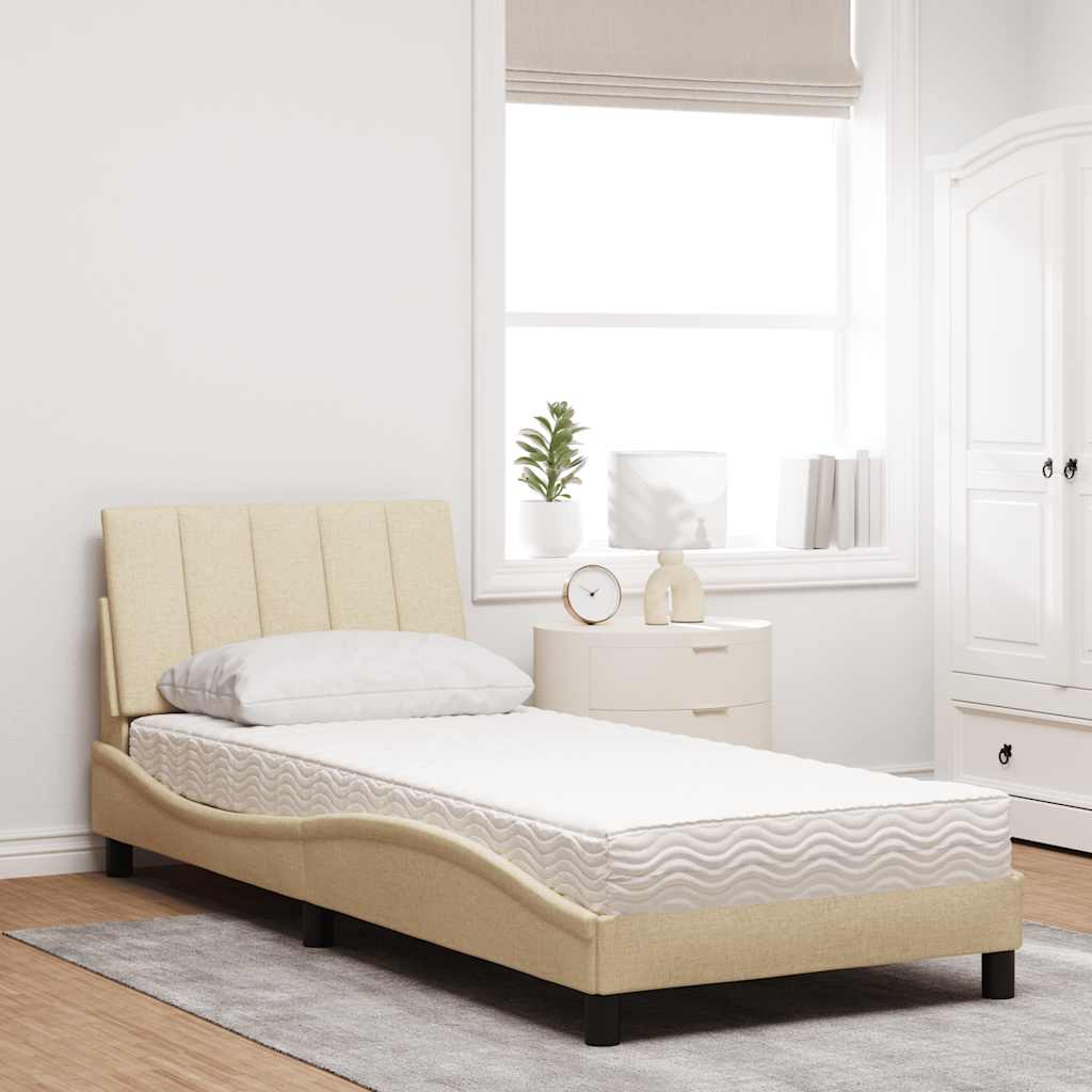 Lit Avec Matelas Hanko Tissu