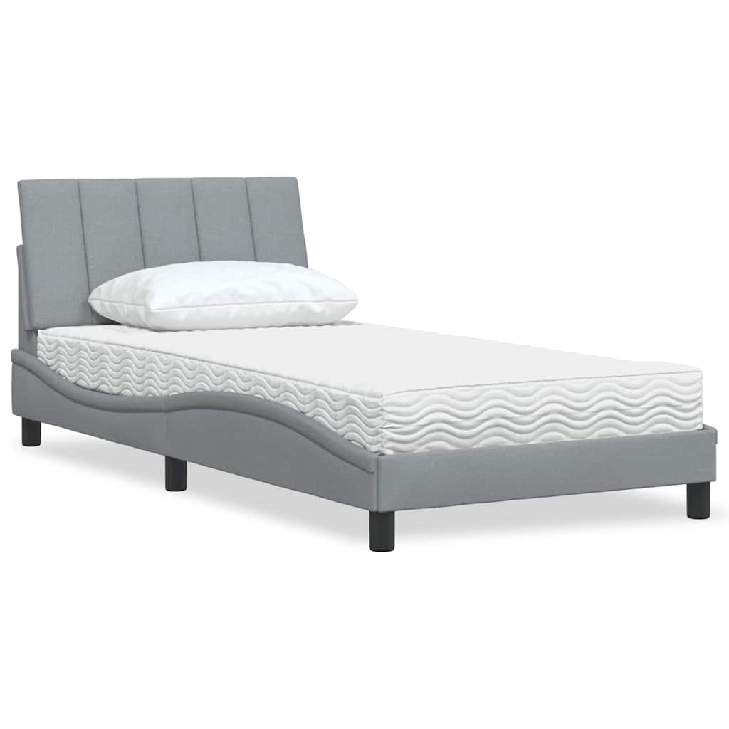 Lit Avec Matelas Hanko Tissu