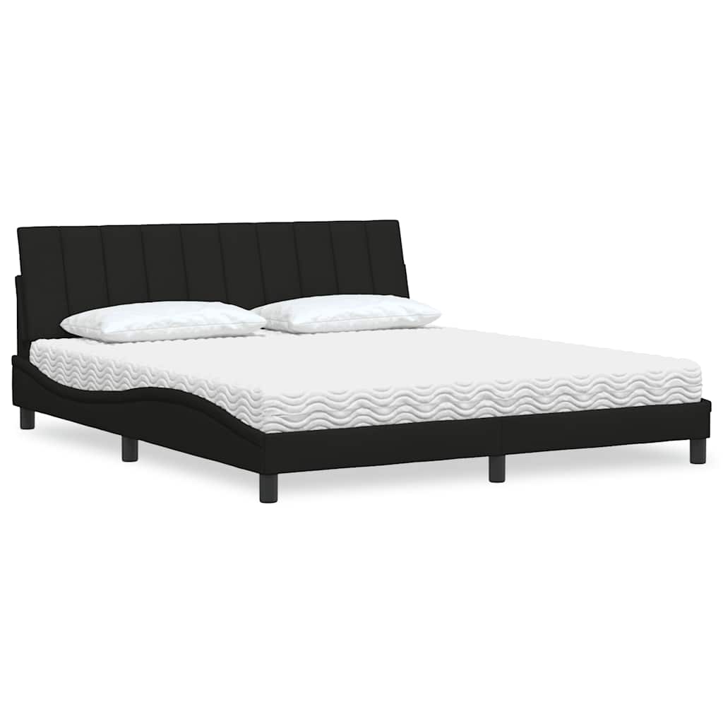 Lit Avec Matelas Hanko Tissu