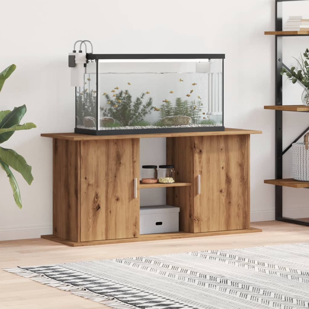 Support D'aquarium En Béton Gris Bois D'ingénierie
