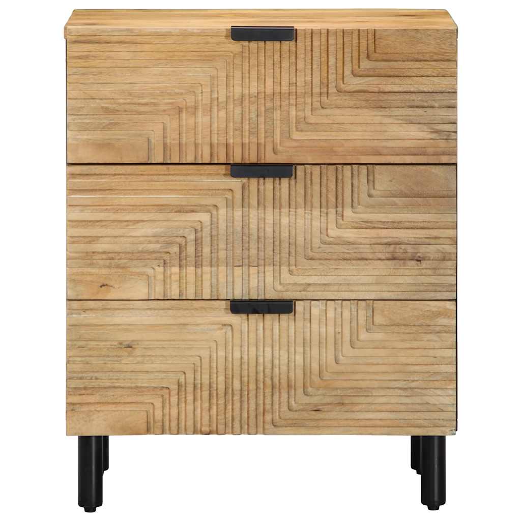 Table De Chevet Marron 50X33X60 Cm
