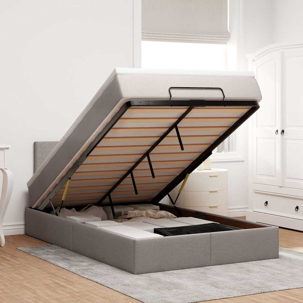 Lit Ottoman Avec Matelas Tissu