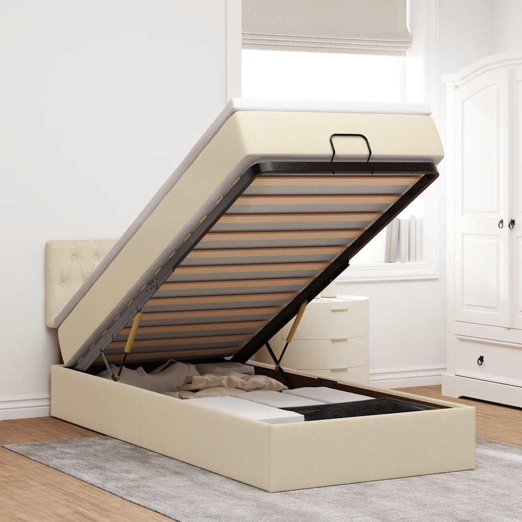 Lit Ottoman Avec Matelas Tissu