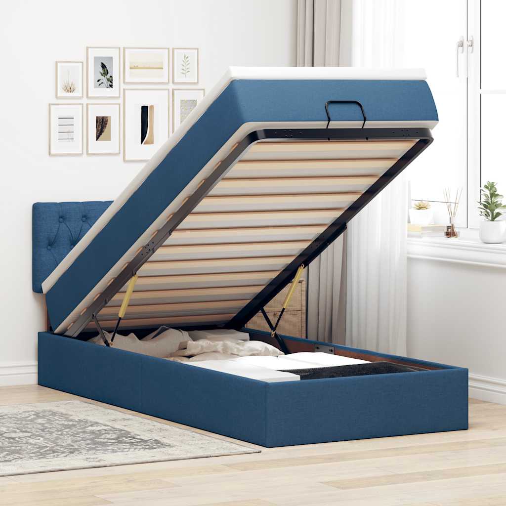 Lit Ottoman Avec Matelas Tissu
