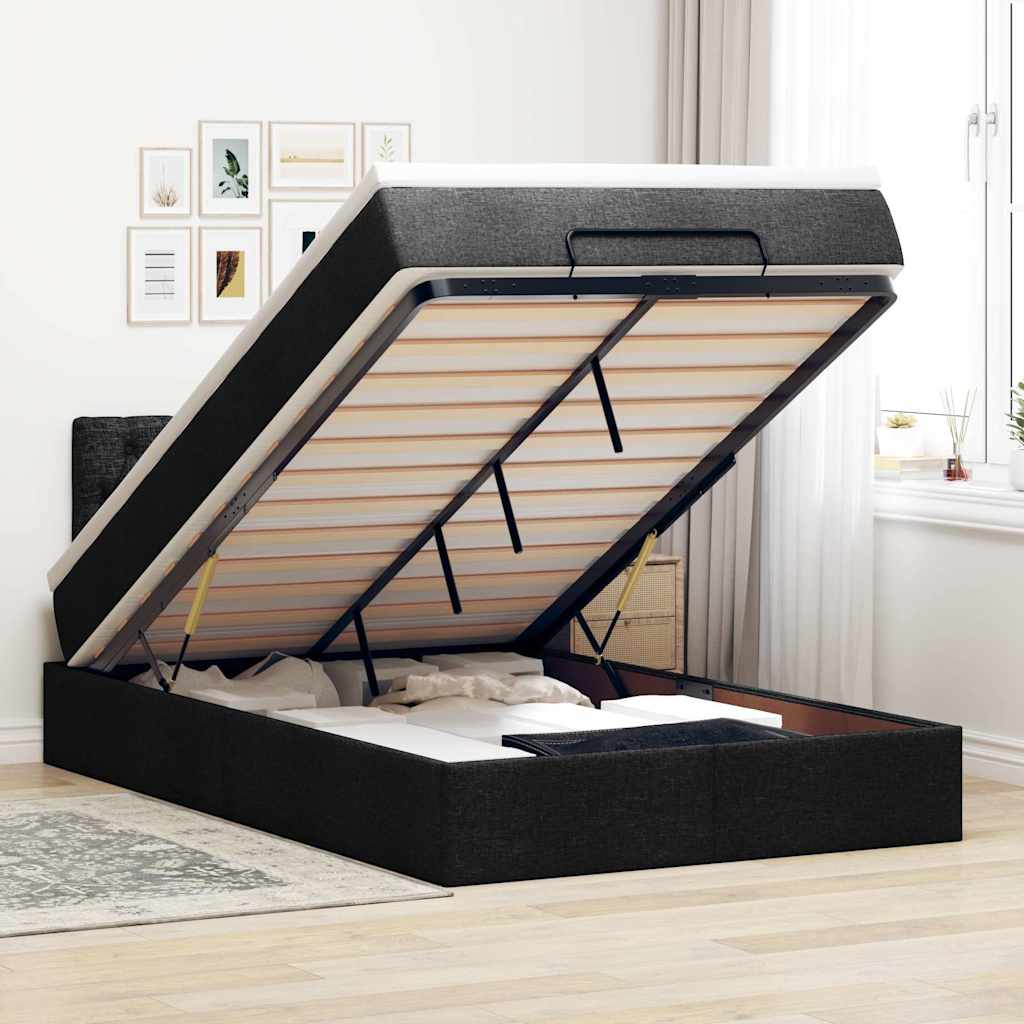 Lit Ottoman Avec Matelas Tissu