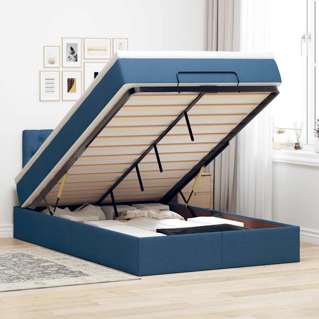Lit Ottoman Avec Matelas Tissu