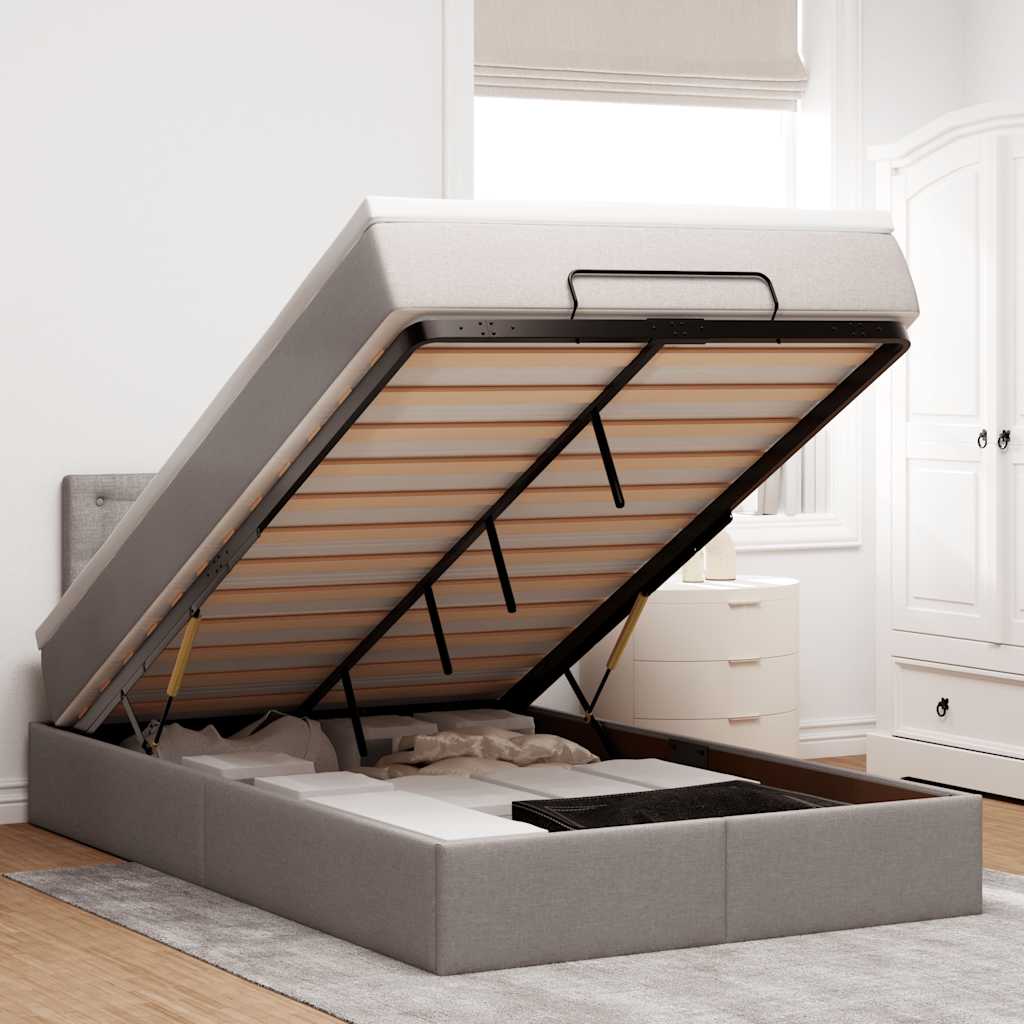 Lit Ottoman Avec Matelas Tissu