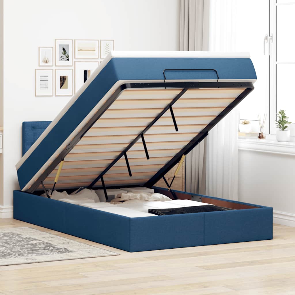 Lit Ottoman Avec Matelas Tissu