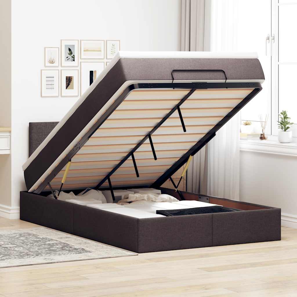 Lit Ottoman Avec Matelas Tissu