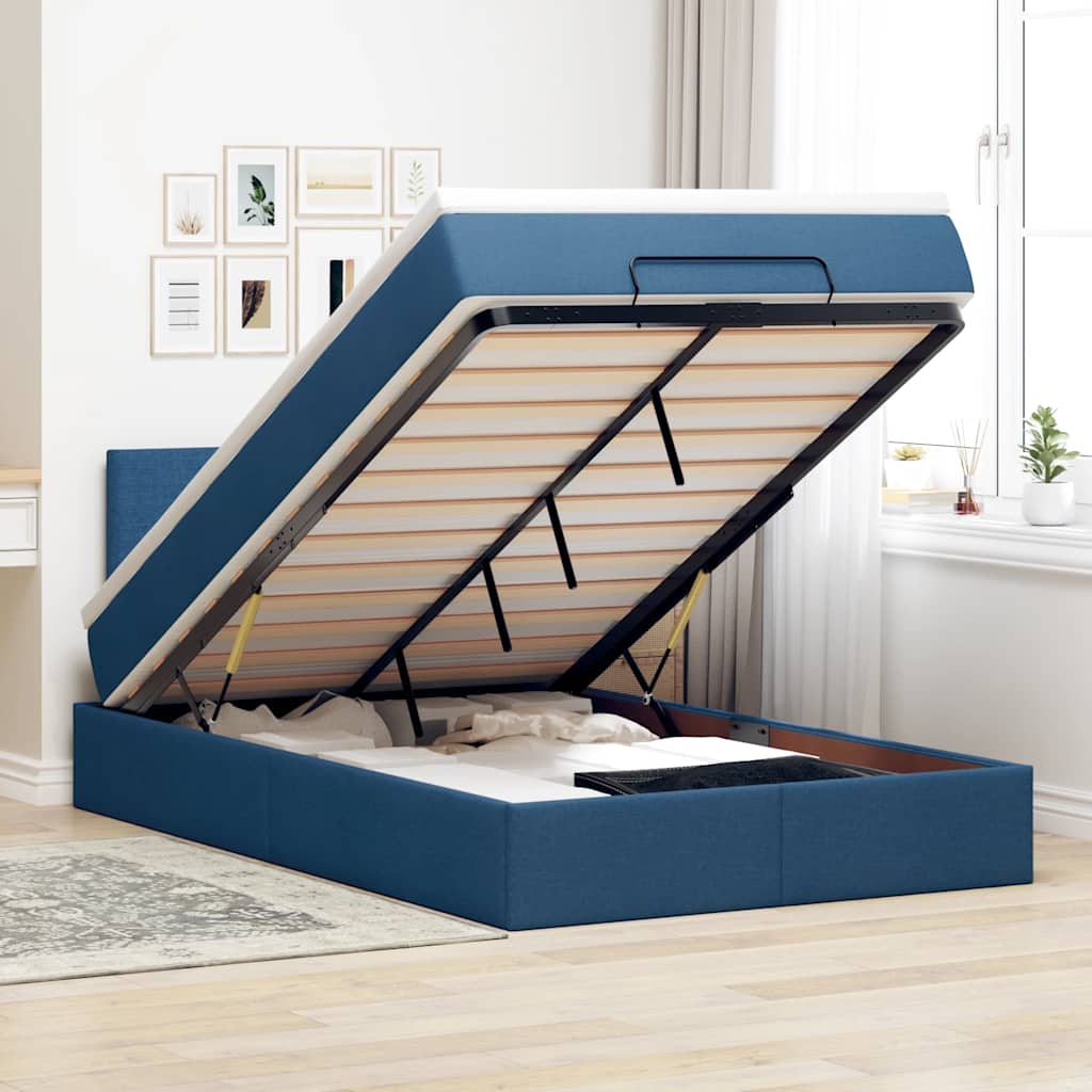Lit Ottoman Avec Matelas Tissu