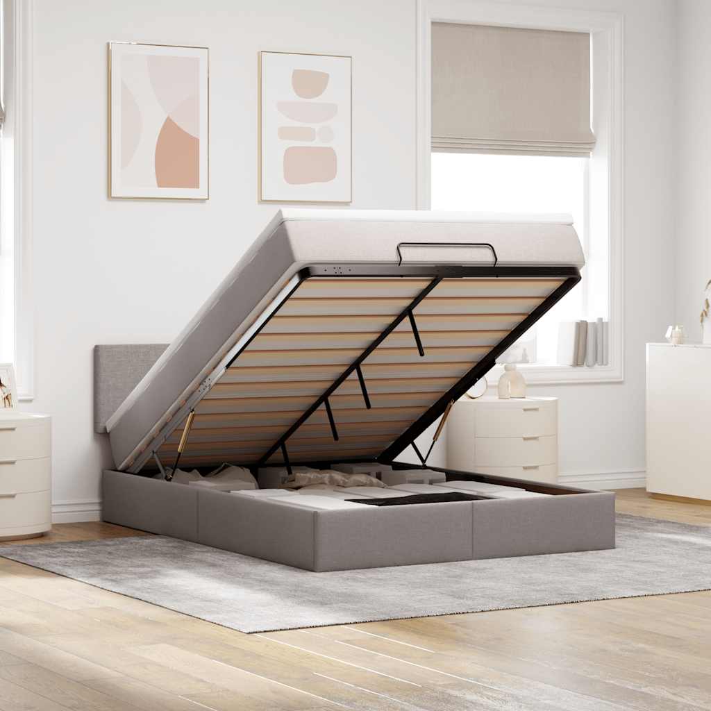Lit Ottoman Avec Matelas Tissu