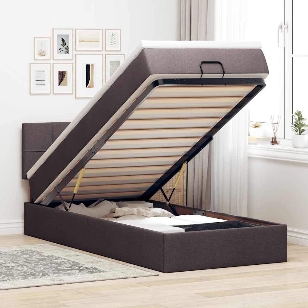 Lit Ottoman Avec Matelas Tissu