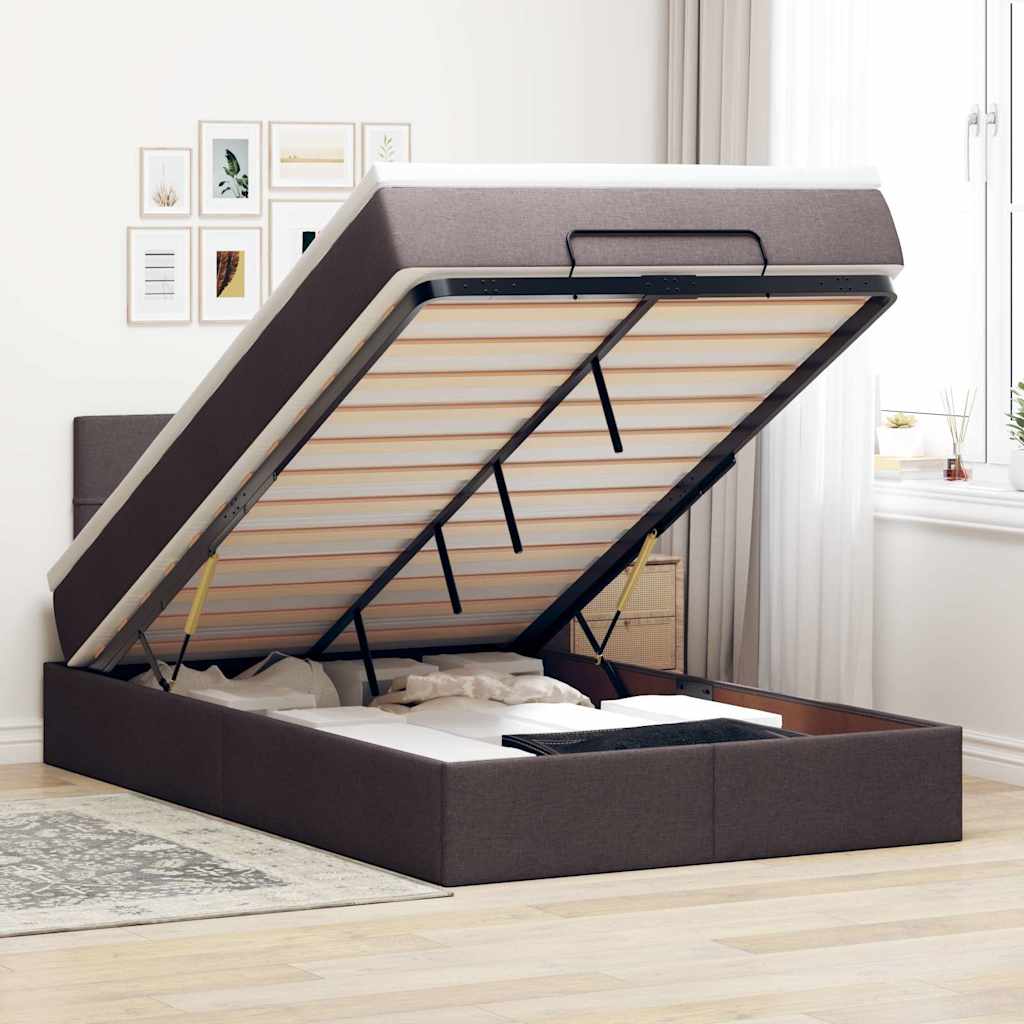 Lit Ottoman Avec Matelas Tissu