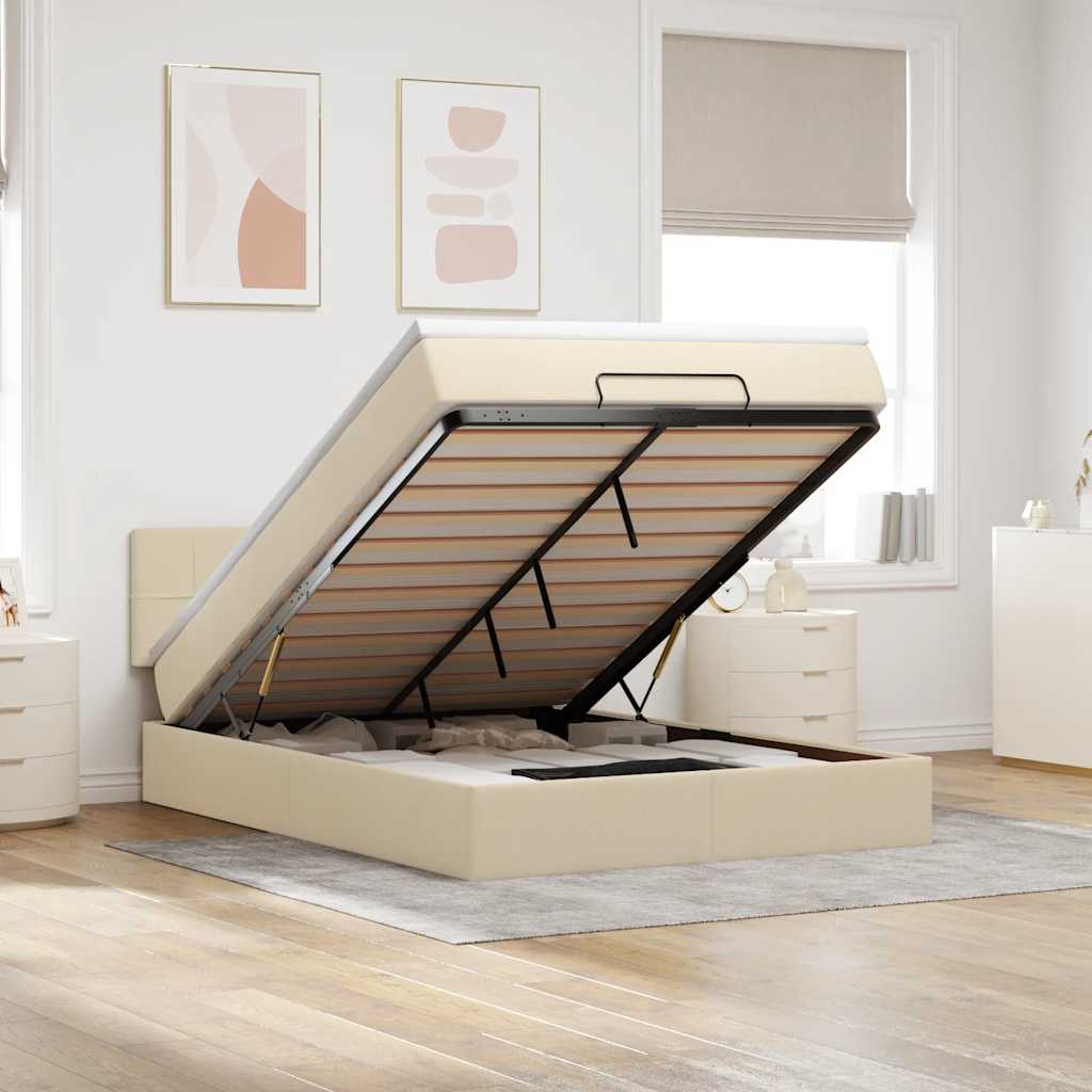 Lit Ottoman Avec Matelas Tissu