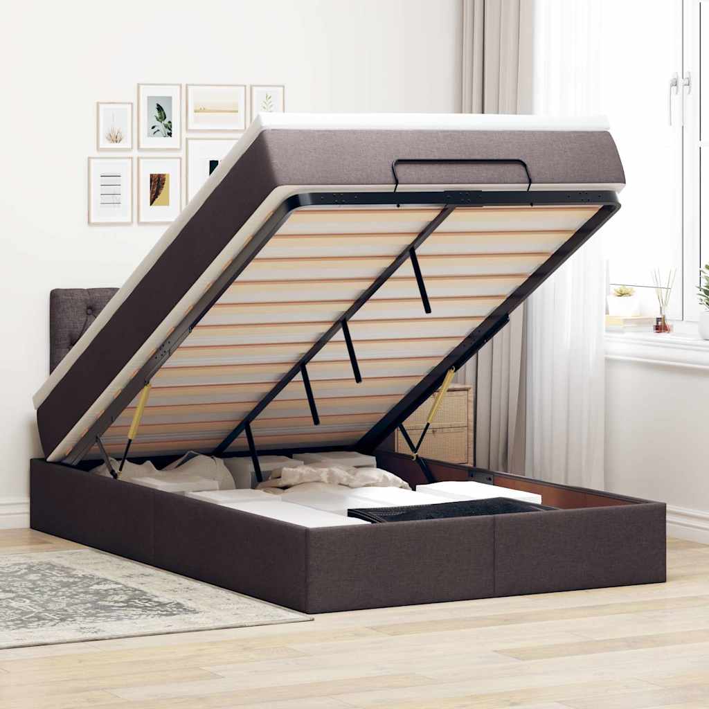 Lit Ottoman Avec Matelas Tissu