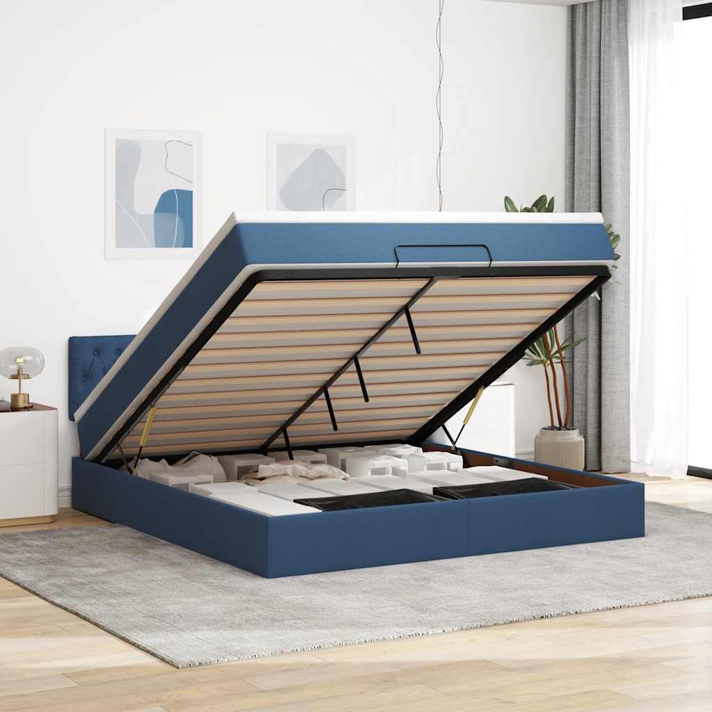 Lit Ottoman Avec Matelas Tissu