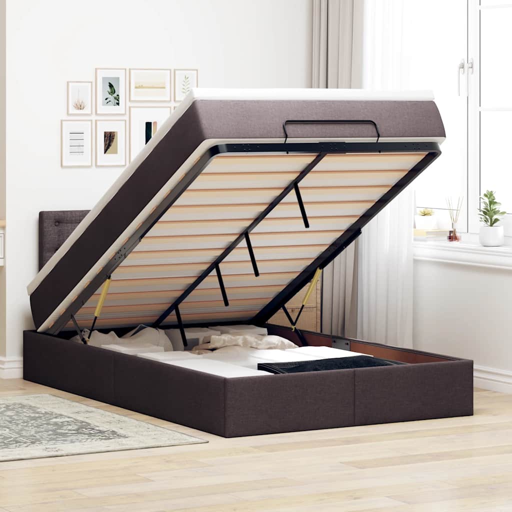 Lit Ottoman Avec Matelas Tissu