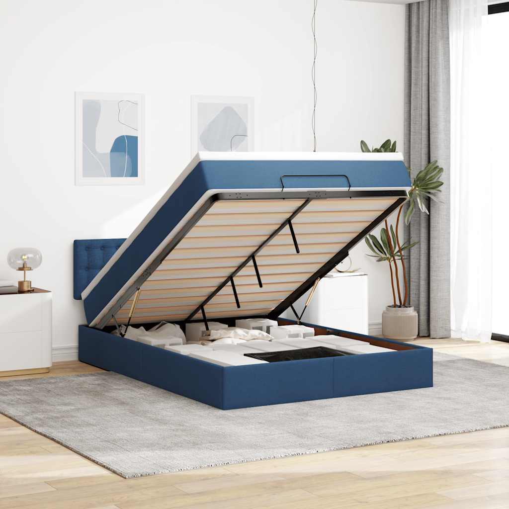Lit Ottoman Avec Matelas Tissu