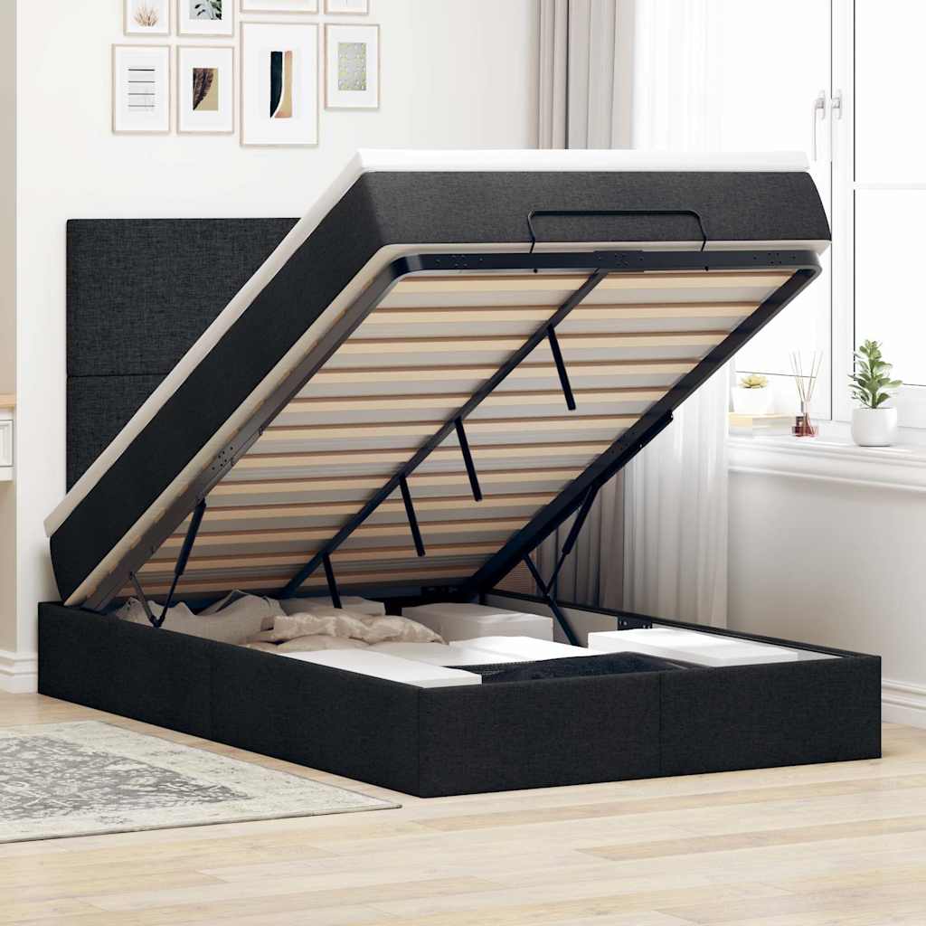 Lit Ottoman Avec Matelas Tissu