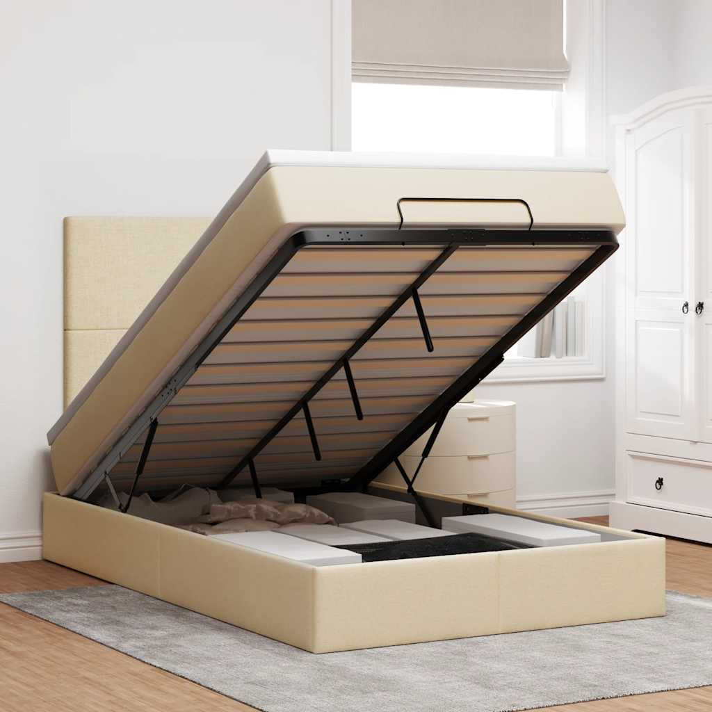 Lit Ottoman Avec Matelas Tissu