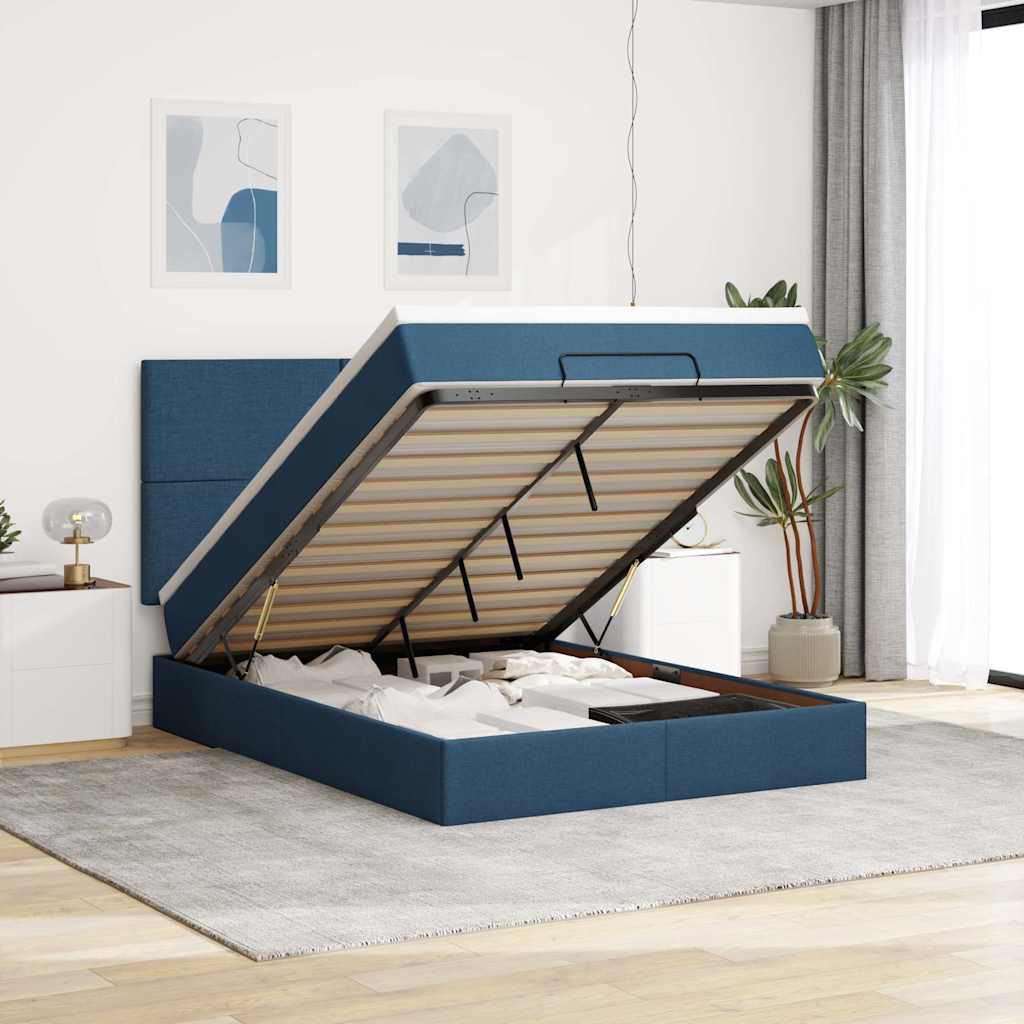 Lit Ottoman Avec Matelas Tissu
