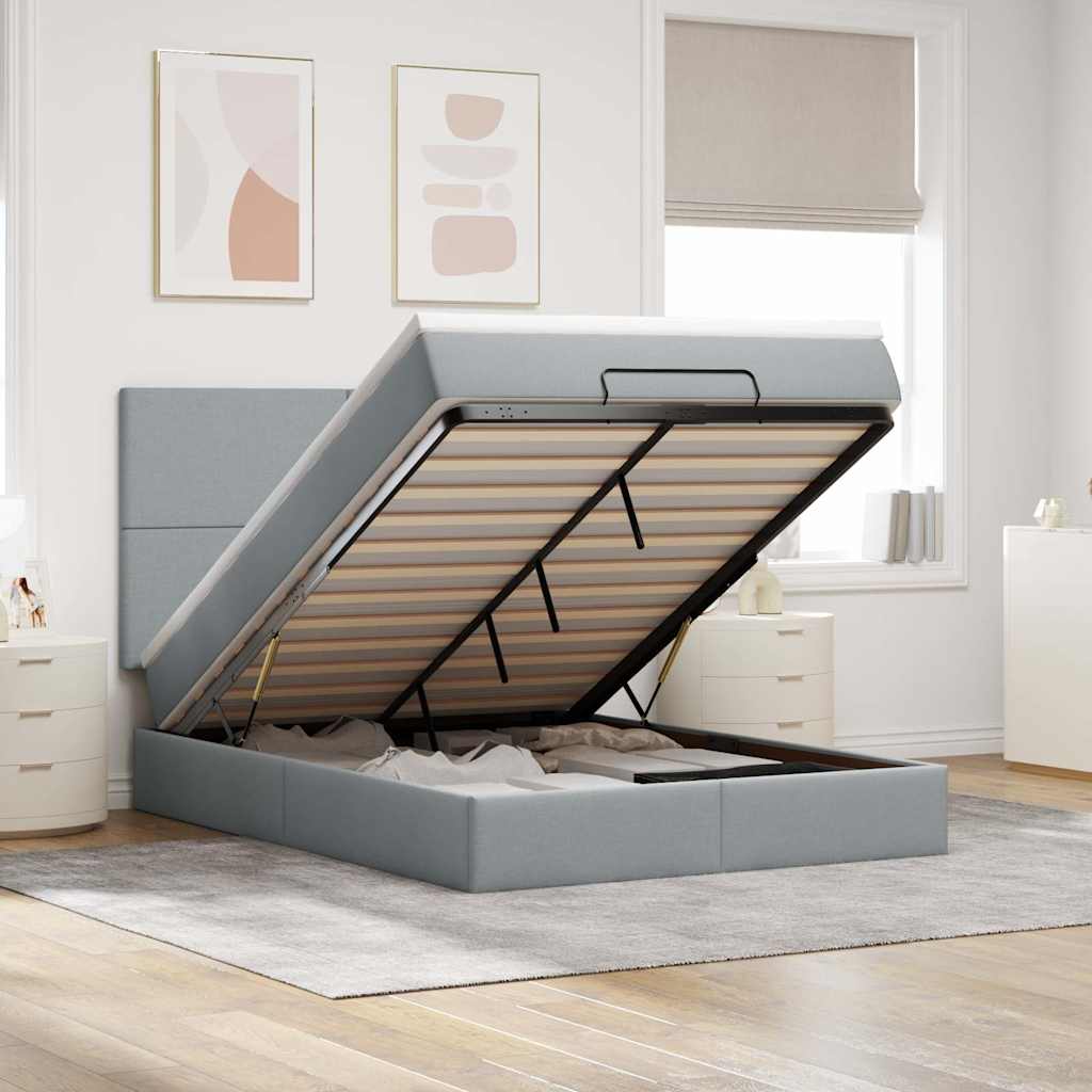 Lit Ottoman Avec Matelas Tissu