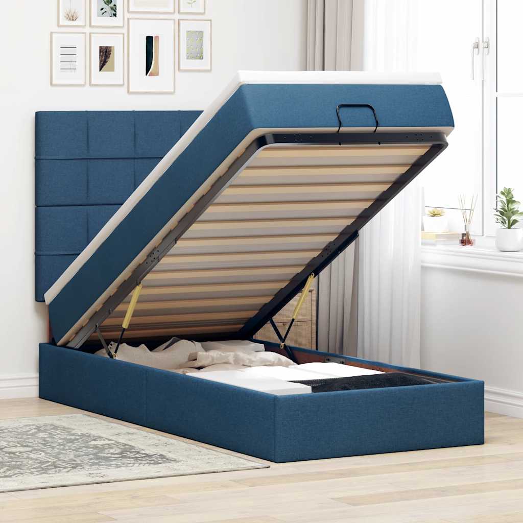 Lit Ottoman Avec Matelas Tissu