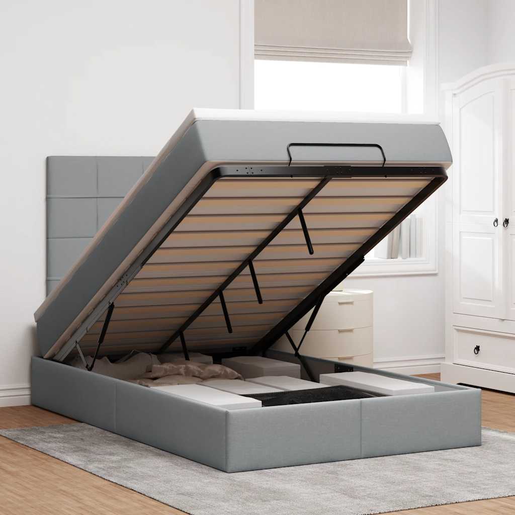 Lit Ottoman Avec Matelas Tissu