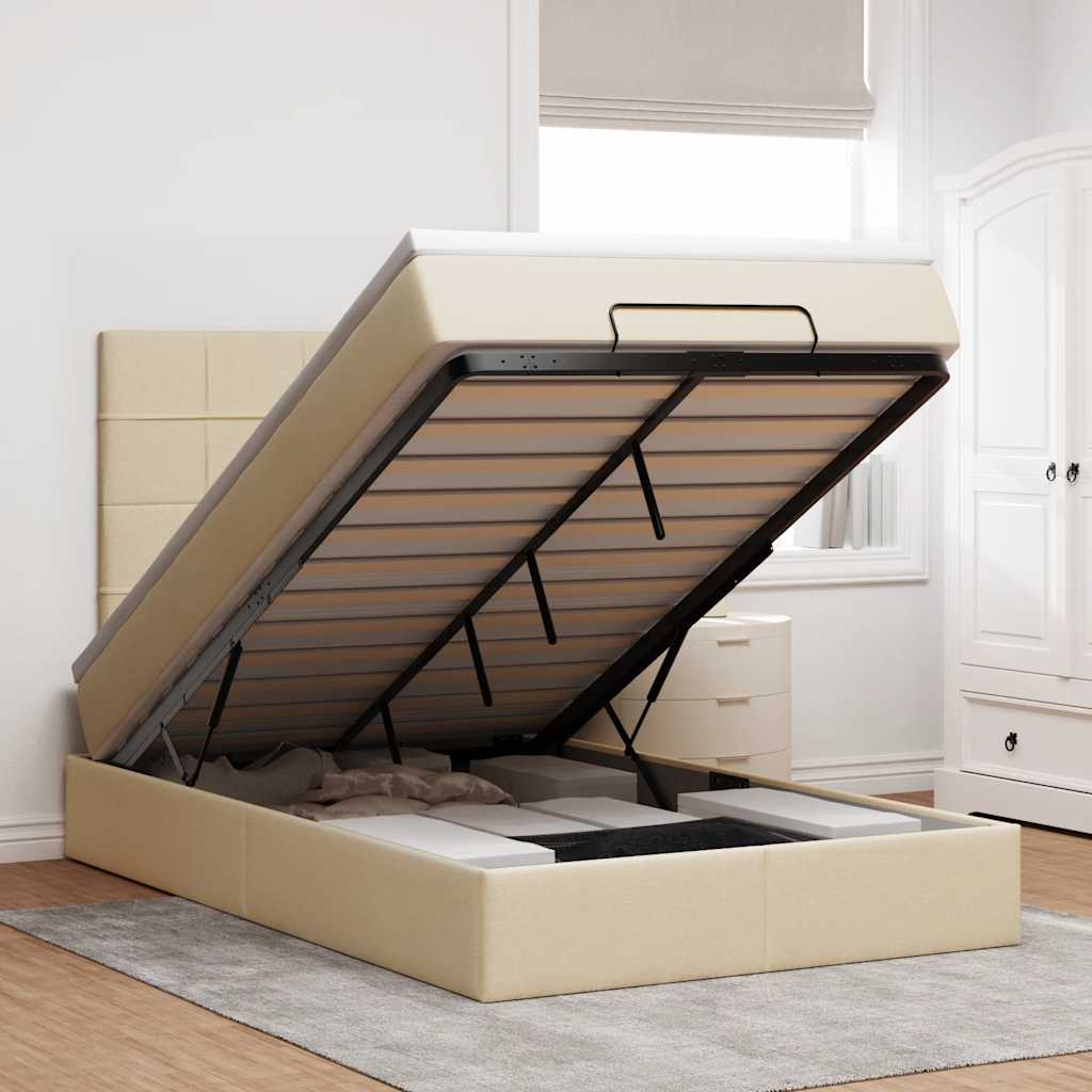 Lit Ottoman Avec Matelas Tissu