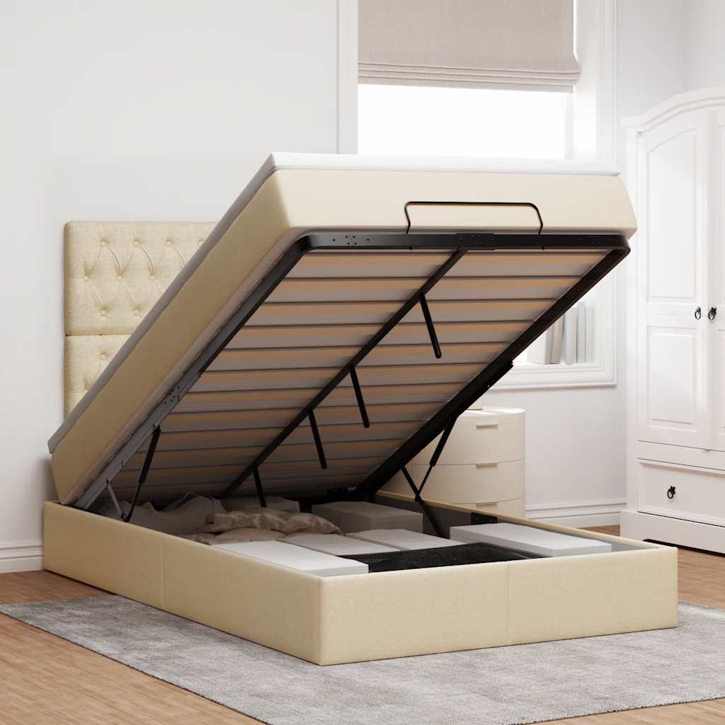 Lit Ottoman Avec Matelas Tissu