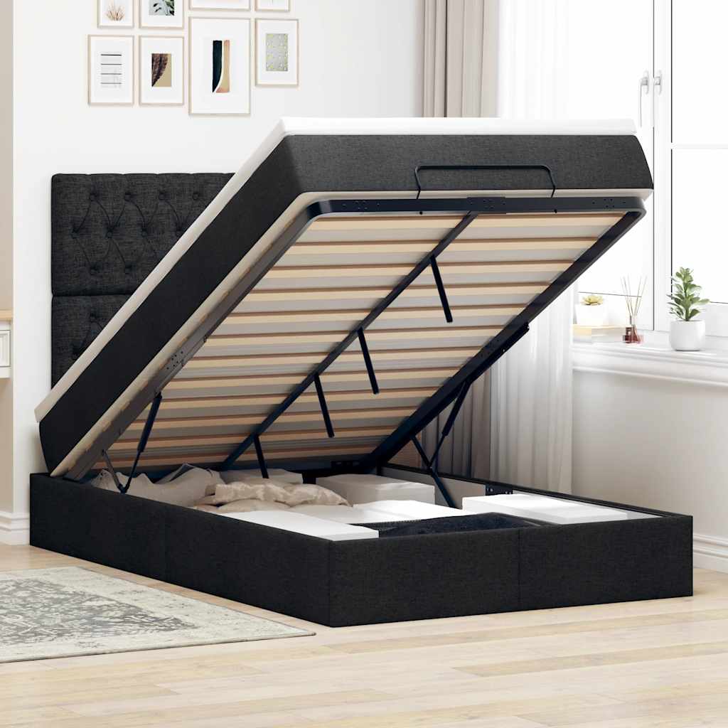 Lit Ottoman Avec Matelas Tissu