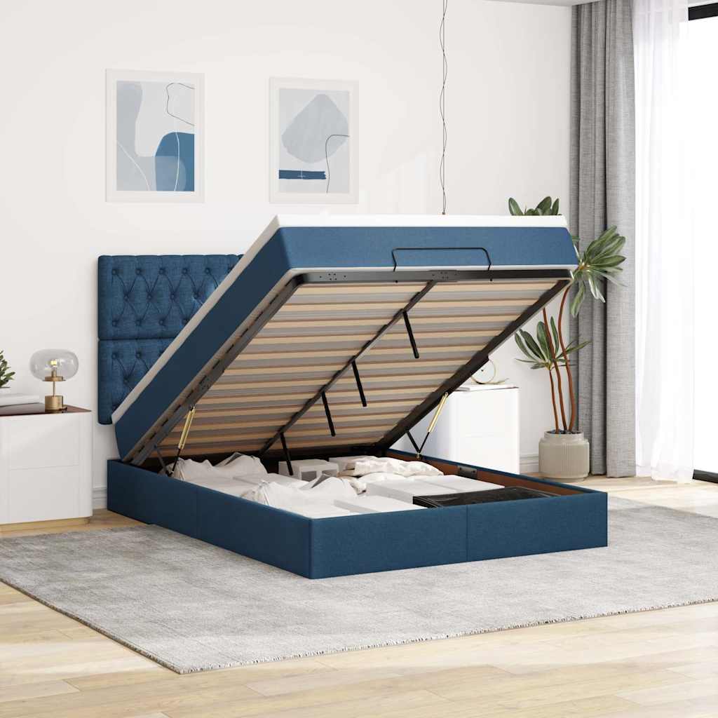Lit Ottoman Avec Matelas Tissu