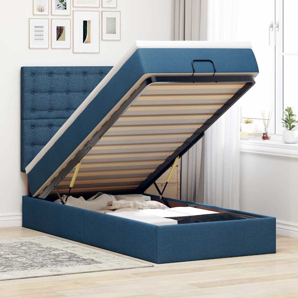 Lit Ottoman Avec Matelas Tissu
