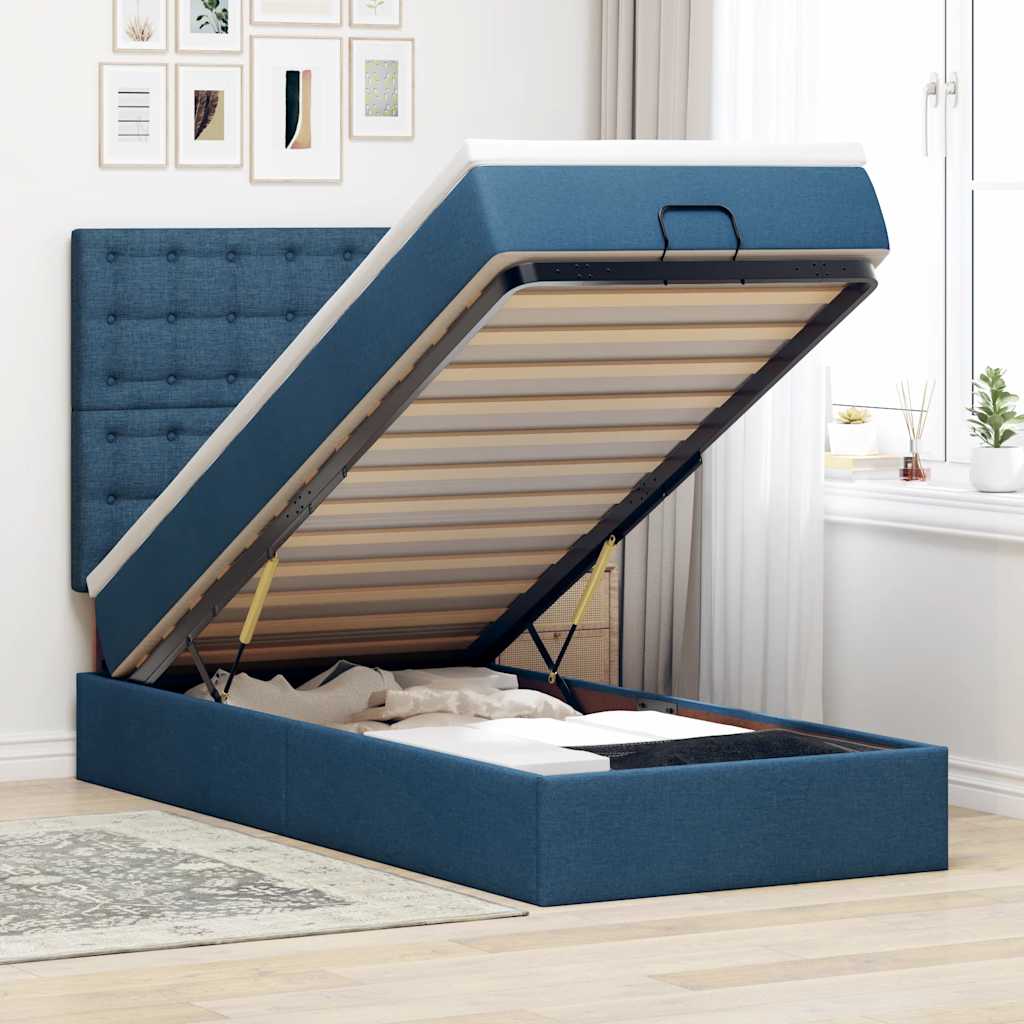 Lit Ottoman Avec Matelas Tissu
