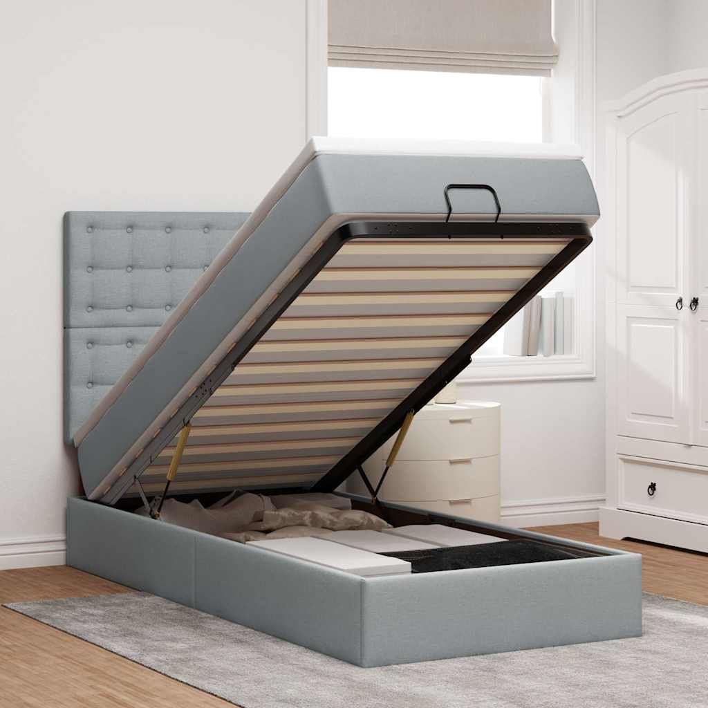 Lit Ottoman Avec Matelas Tissu