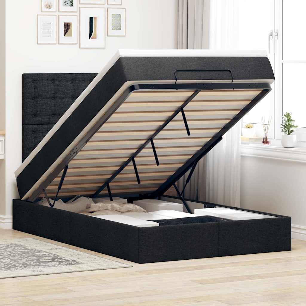 Lit Ottoman Avec Matelas Tissu