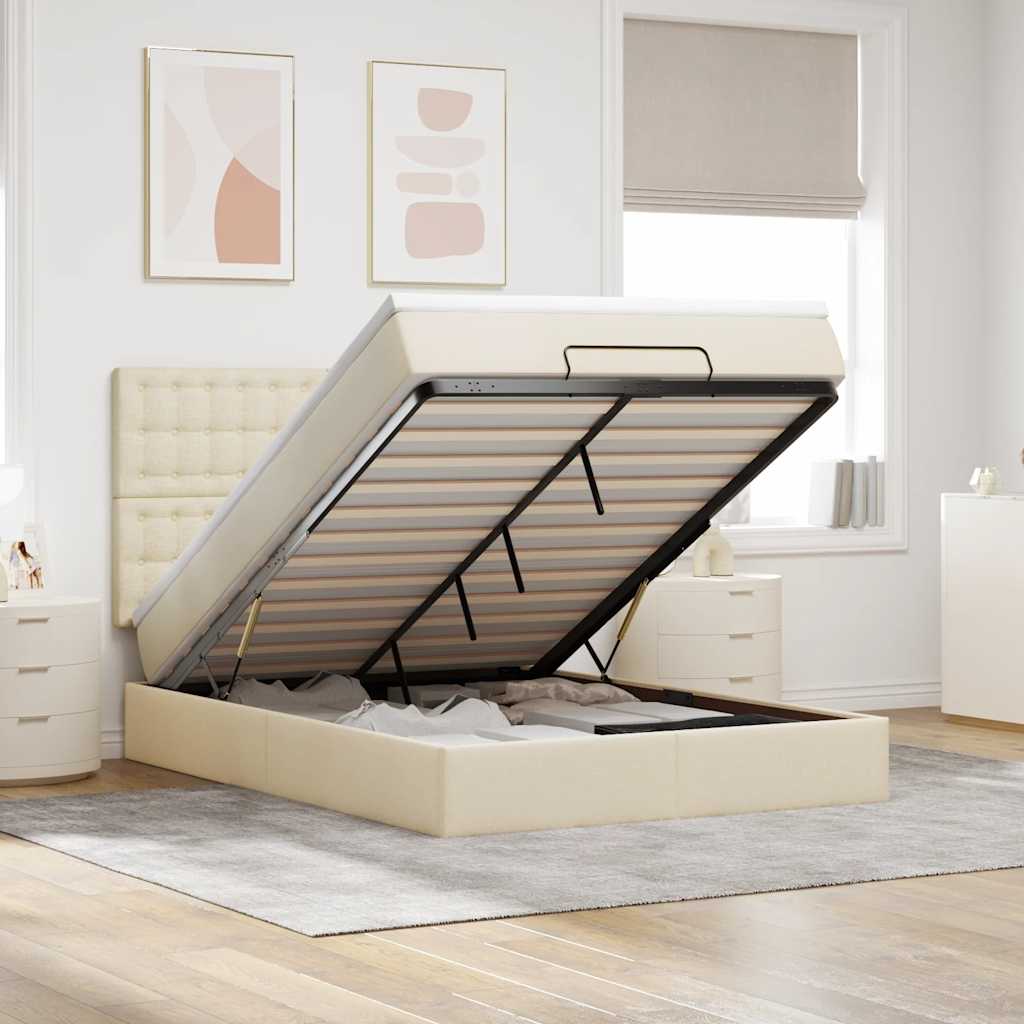 Lit Ottoman Avec Matelas Tissu