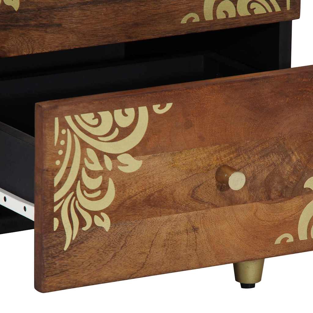Cabinet De Chevet 2 Pièces 40 X 33 X 46 Cm