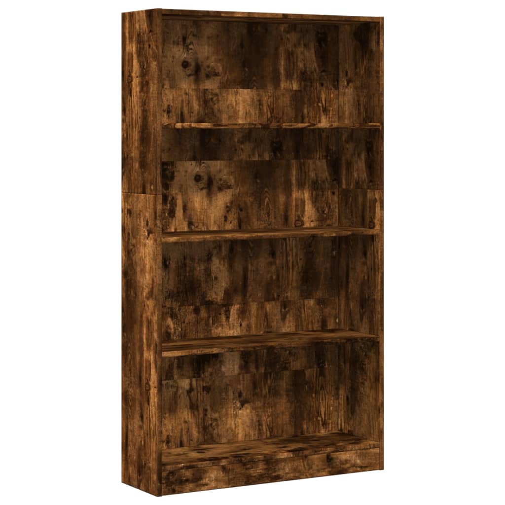 Bibliothèque 80X24X Bois D'ingénierie Chêne Fumé