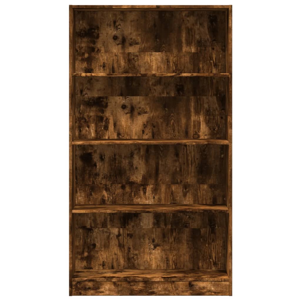 Bibliothèque 80X24X Bois D'ingénierie Chêne Fumé