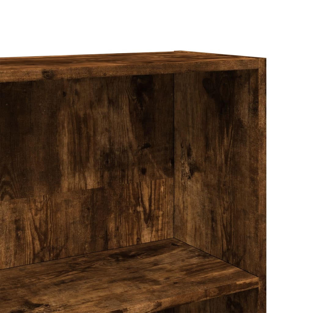 Bibliothèque 80X24X Bois D'ingénierie Chêne Fumé