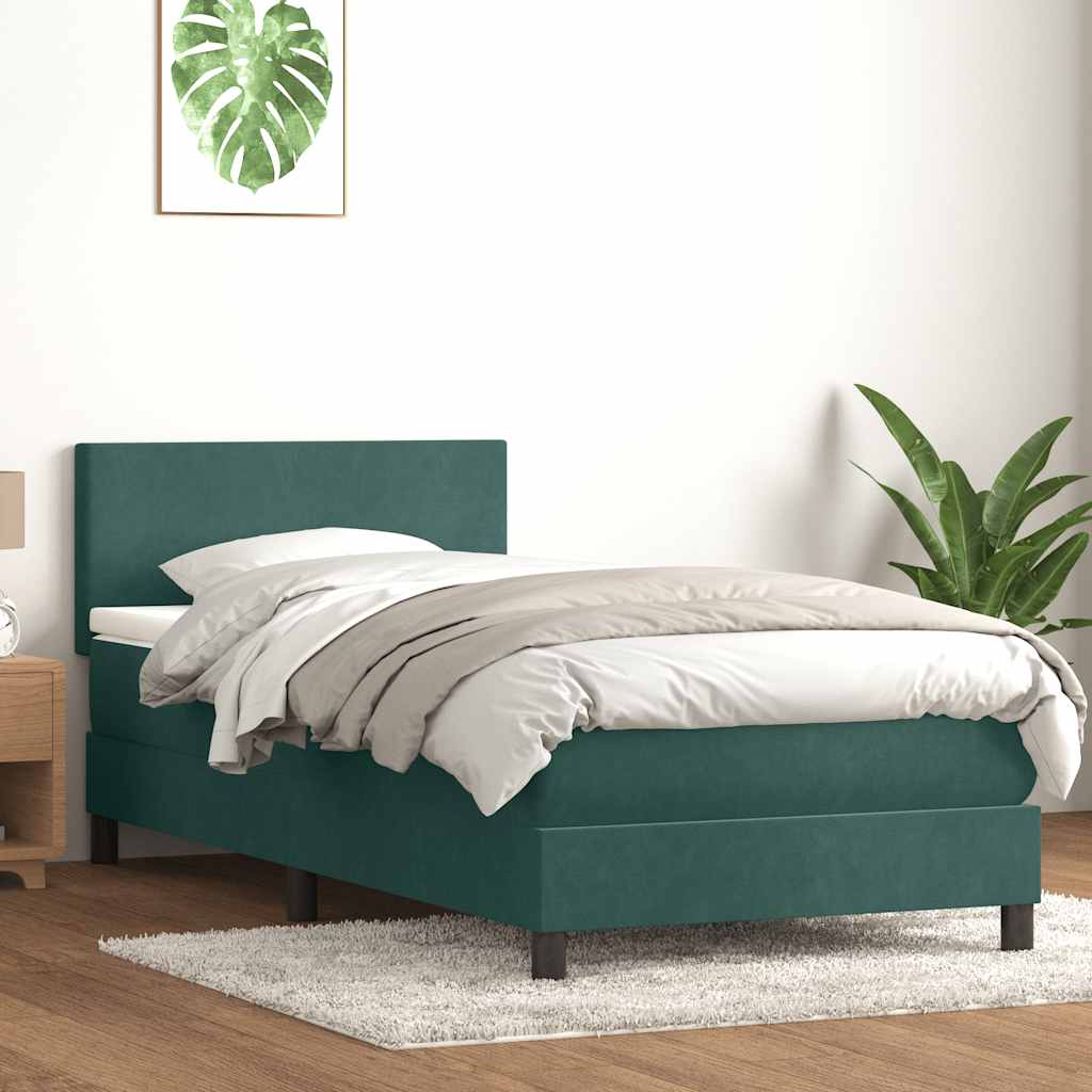 Lit À Ressorts Avec Matelas Velours