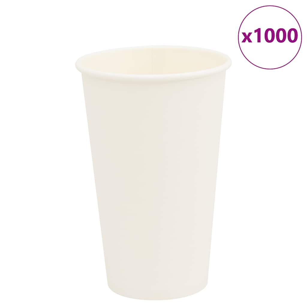 Tasses À Café En Papier 1000 Pcs 16Oz 400Ml Blanc