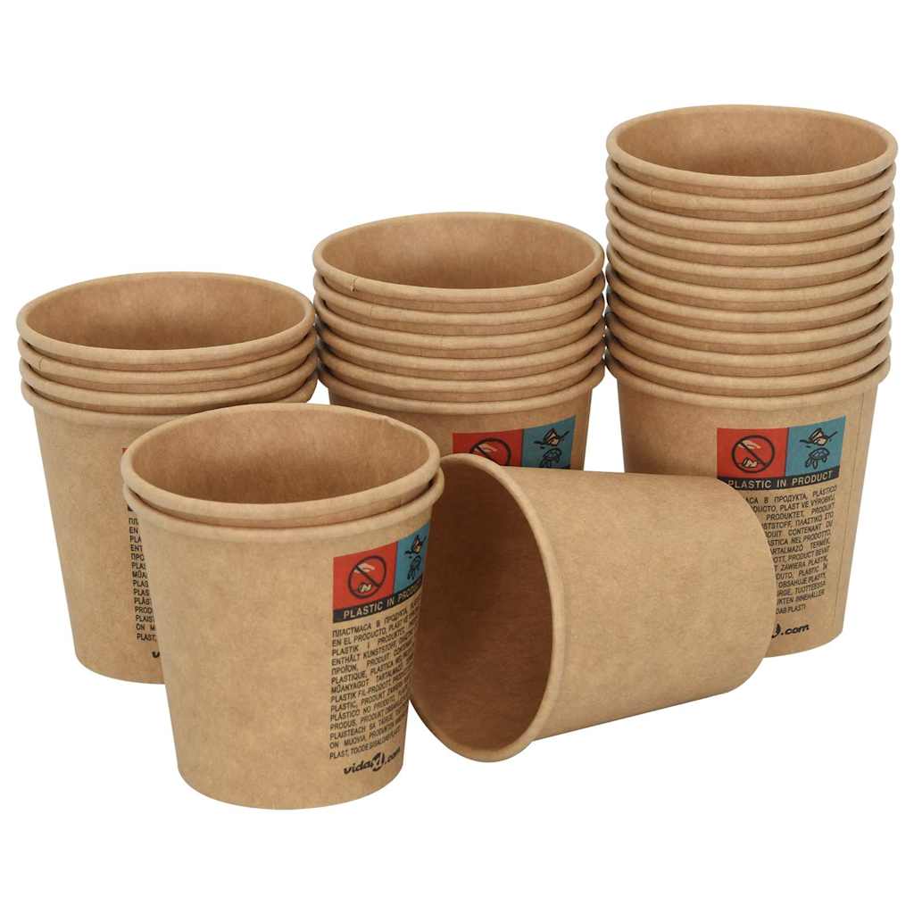 Tasses À Café En Papier 1000 Pcs 4Oz 100Ml Marron