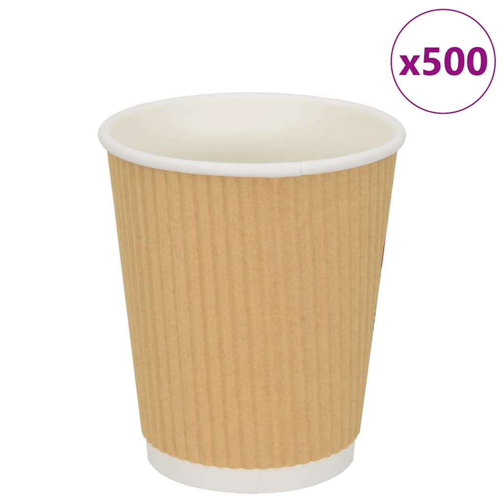 Tasses À Café En Papier 500 Pcs 16Oz 400Ml Marron